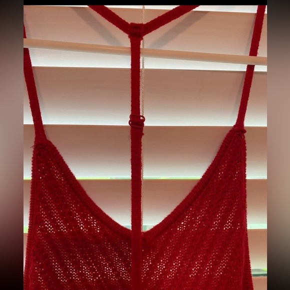 *NWT* Candie’s Red Crochet Woven Mini Dress - Picture 6 of 12